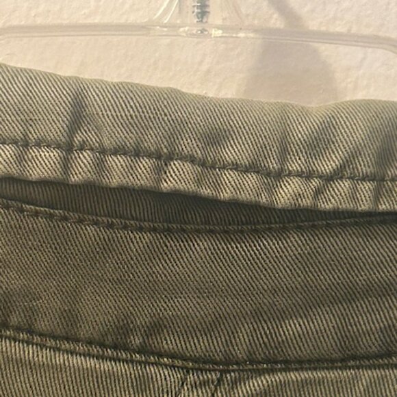 Anthropologie Sanctuary Military Frill Peplum Linen Blend Army Green Jacket  NEW - Picture 11 of 16